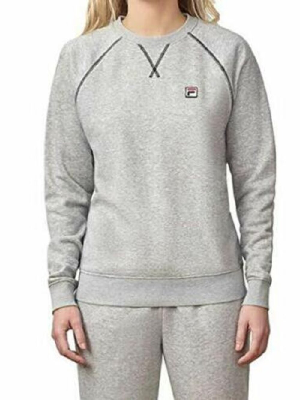 Fila Ladies' French Terry Crew neck Sweatshirt (Grey, M)